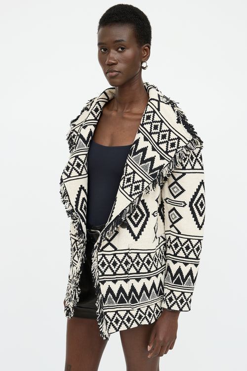 Isabel Marant Étoile Knit Geometric Fringe Jacket