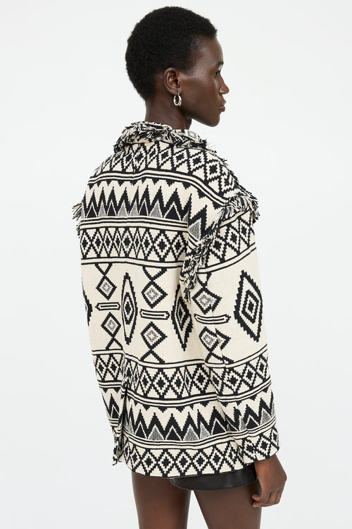 Isabel Marant Étoile Knit Geometric Fringe Jacket