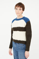 Isabel Marant Cream & Multi Mohair Stripes Sweater