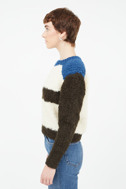 Isabel Marant Cream & Multi Mohair Stripes Sweater