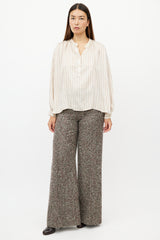Isabel Marant Cream & Pink Striped Shirt