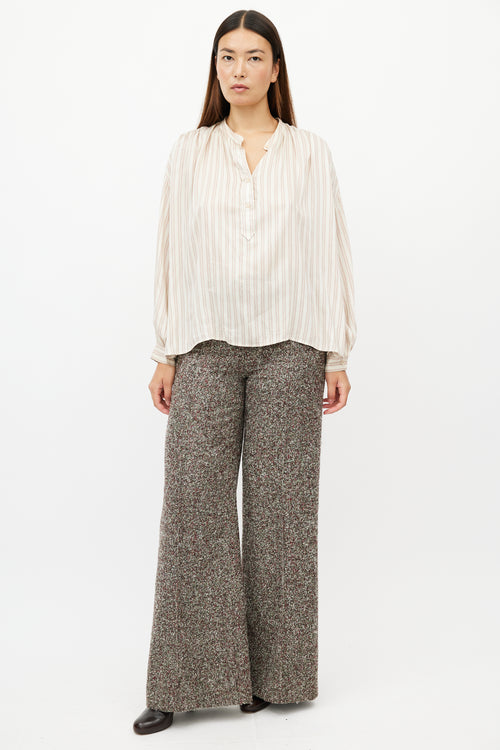 Isabel Marant Cream & Pink Striped Shirt