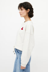 Isabel Marant Étoile Grey & Red Logo Sweatshirt