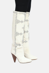 Isabel Marant Leather Studded Knee High Boot