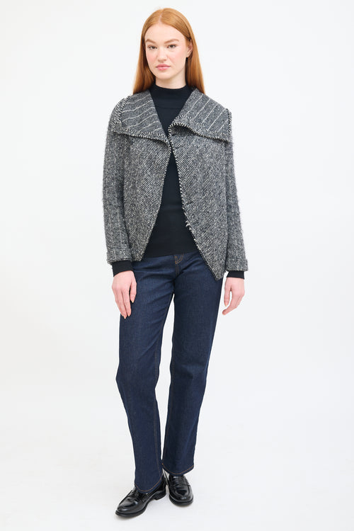 Isabel Marant Dark Grey Boucle Asymmetrical Jacket