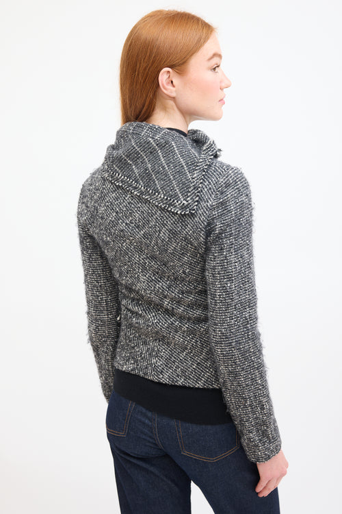 Isabel Marant Dark Grey Boucle Asymmetrical Jacket