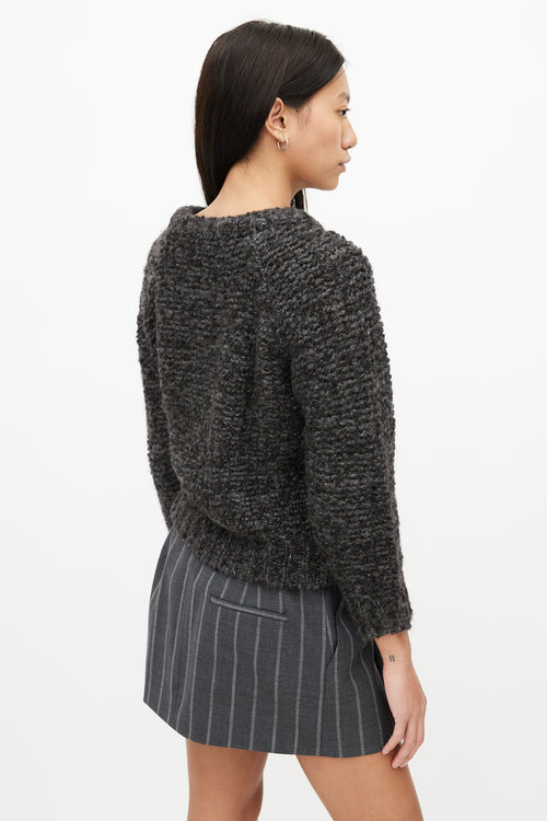 Isabel Marant Dark Grey Wool Cropped Sweater