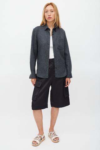 Isabel Marant Dark Grey Wool One Pocket Shirt