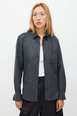 Isabel Marant Dark Grey Wool One Pocket Shirt