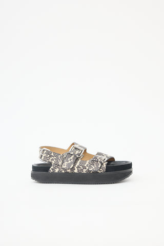 Isabel Marant Embossed Leather Ophie Sandal