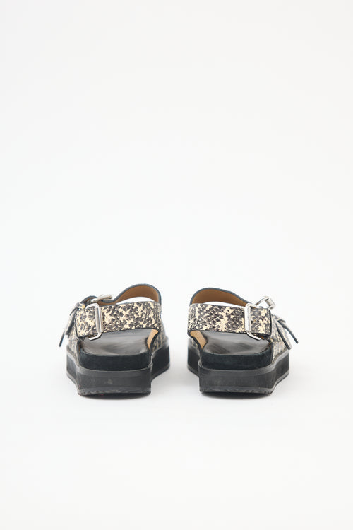 Isabel Marant Embossed Leather Ophie Sandal