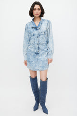 Isabel Marant Étoile Acid Wash Denim Shirt Dress