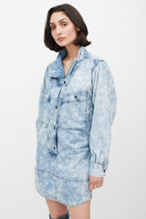 Isabel Marant Étoile Acid Wash Denim Shirt Dress
