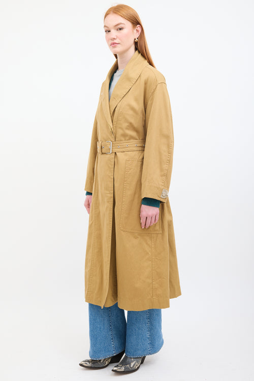 Isabel Marant Étoile Beige Canvas Peter Long Coat