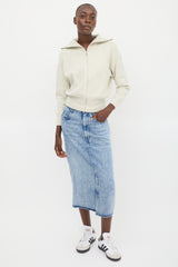 Isabel Marant Étoile Beige Cotton & Wool Zip Cardigan