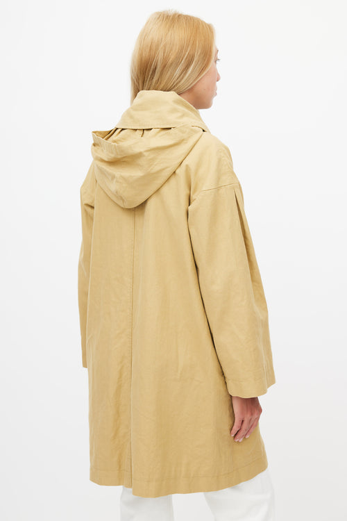 Isabel Marant Étoile Beige Hooded Linen Trench Coat