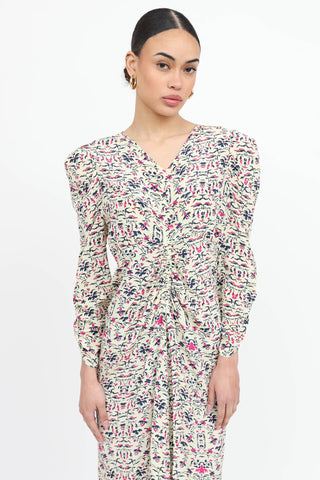 Floral Ruched Dress