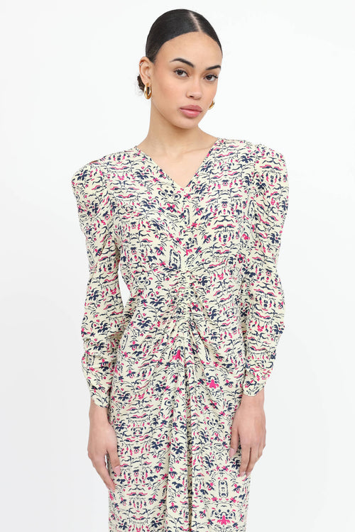 Floral Ruched Dress