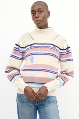Isabel Marant Étoile Beige & Multi Wool Georgie Sweater