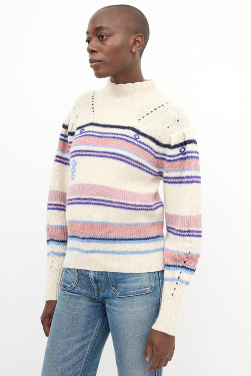 Isabel Marant Étoile Beige & Multi Wool Georgie Sweater