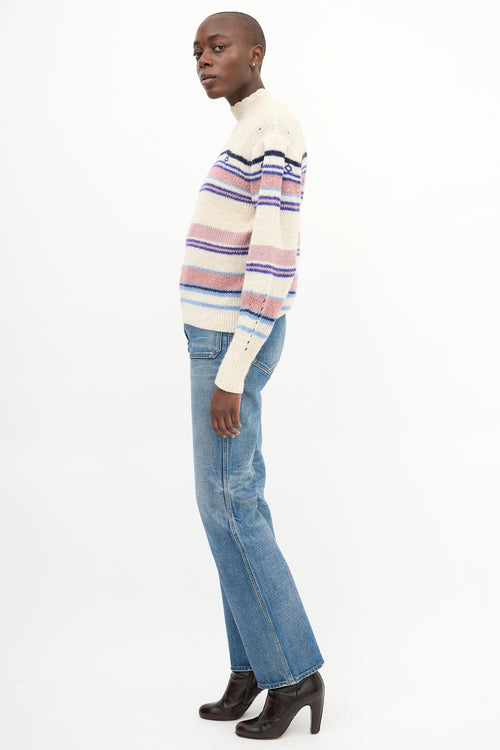 Isabel Marant Étoile Beige & Multi Wool Georgie Sweater