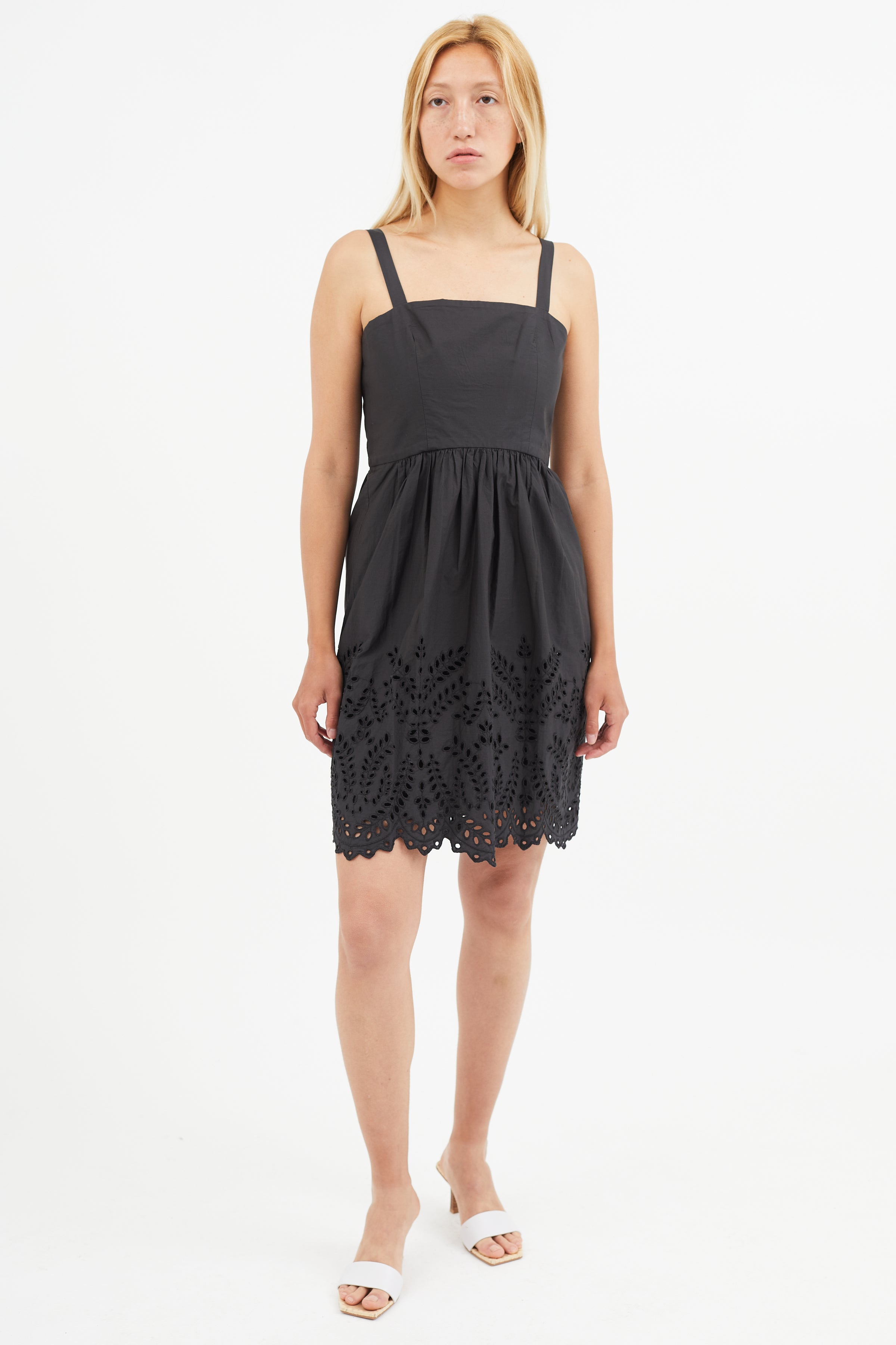 Isabel Marant toile // Black Eyelet Lace Mini Dress VSP Consignment Isabel Marant toile // Black Eyelet Lace Mini Dress VSP Consignment