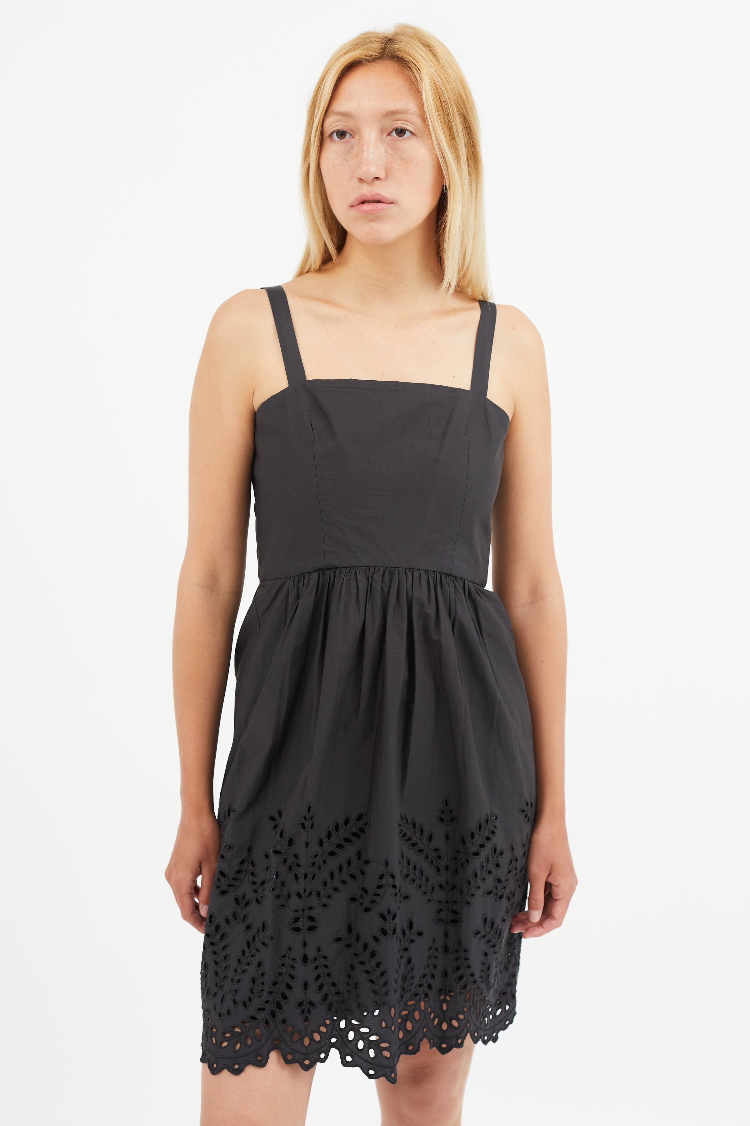 Isabel Marant toile // Black Eyelet Lace Mini Dress VSP Consignment Isabel Marant toile // Black Eyelet Lace Mini Dress VSP Consignment