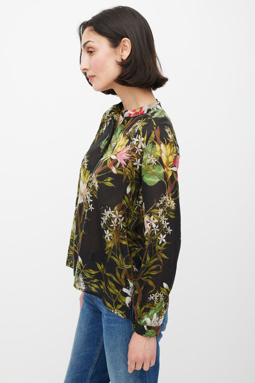 Isabel Marant Étoile Black & Multicolour Floral Top