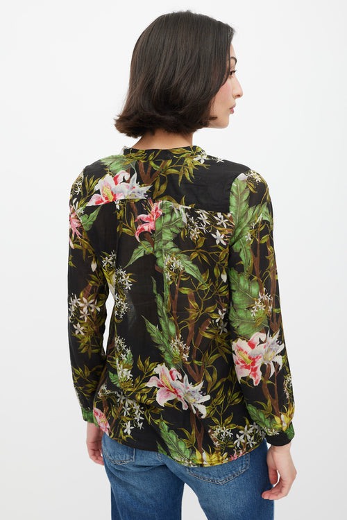 Isabel Marant Étoile Black & Multicolour Floral Top
