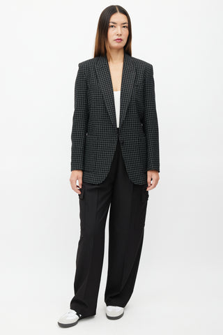 Isabel Marant Black & White Check Oversized Blazer