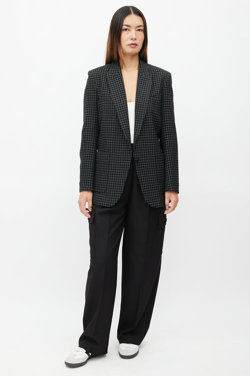 Isabel Marant Black & White Check Oversized Blazer