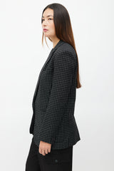 Isabel Marant Black & White Check Oversized Blazer
