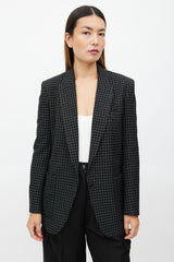 Isabel Marant Black & White Check Oversized Blazer