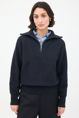 Isabel Marant Étoile Black Wool Fancy Zip Sweater