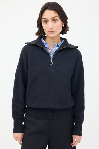 Isabel Marant Étoile Black Wool Fancy Zip Sweater