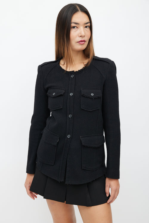 Isabel Marant Étoile Black Wool Shirt Jacket