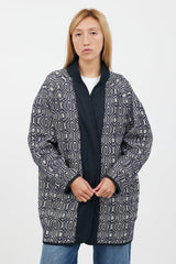 Isabel Marant Étoile Blue & White Gemotric Print Jacket