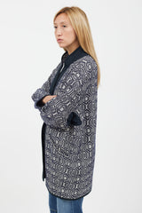 Isabel Marant Étoile Blue & White Gemotric Print Jacket