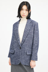 Isabel Marant Étoile Blue & White Wool Blazer