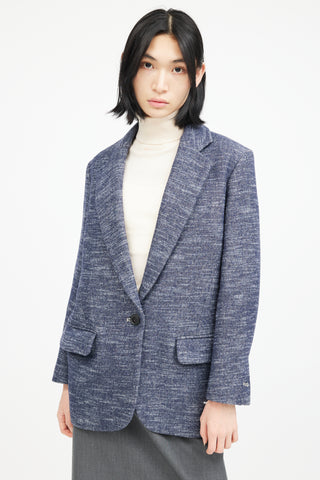 Isabel Marant Étoile Blue & White Wool Blazer