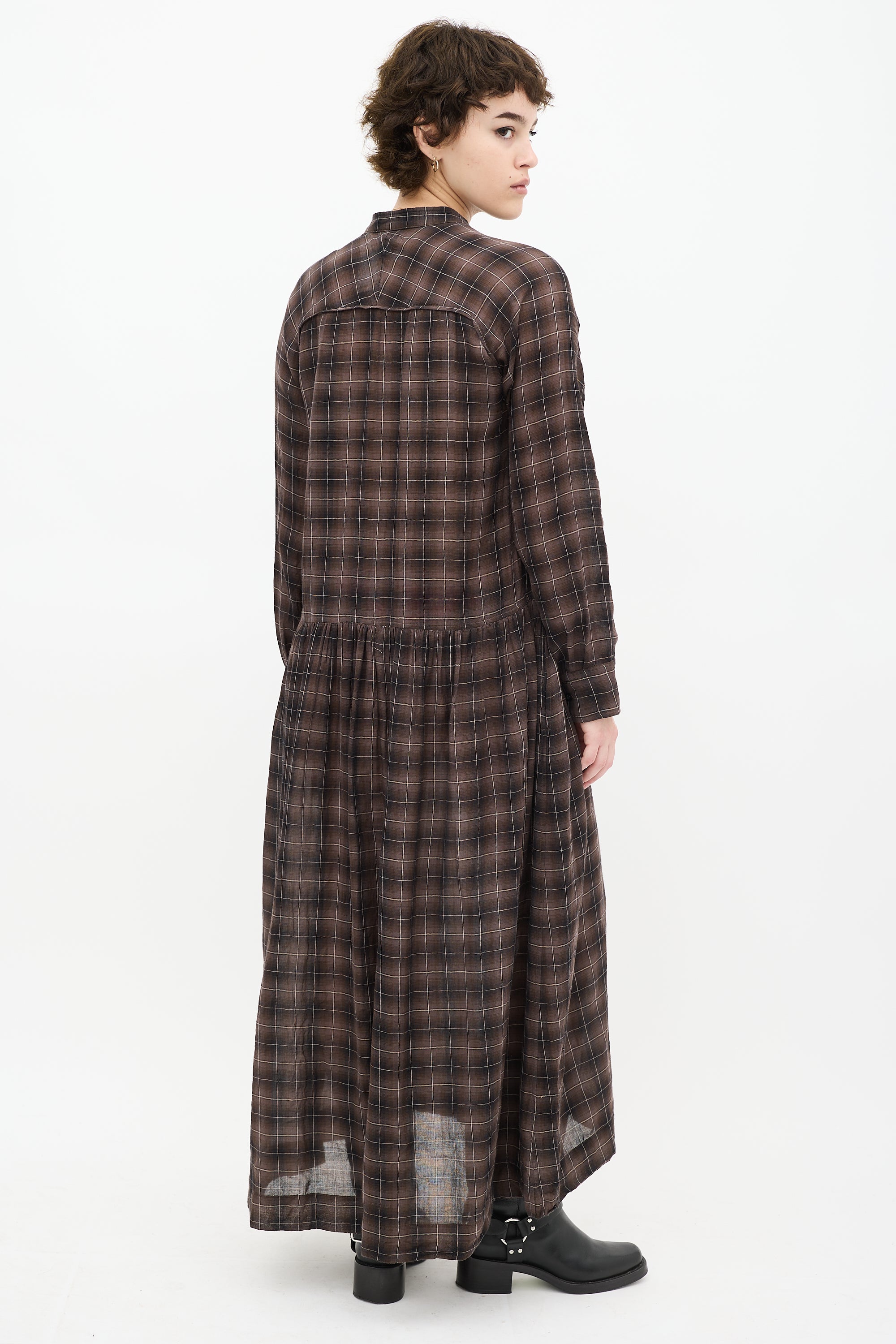 isabel marant plaid shirt dress ISABEL MARANT ETOILE PLAJD SHIRT DRESS