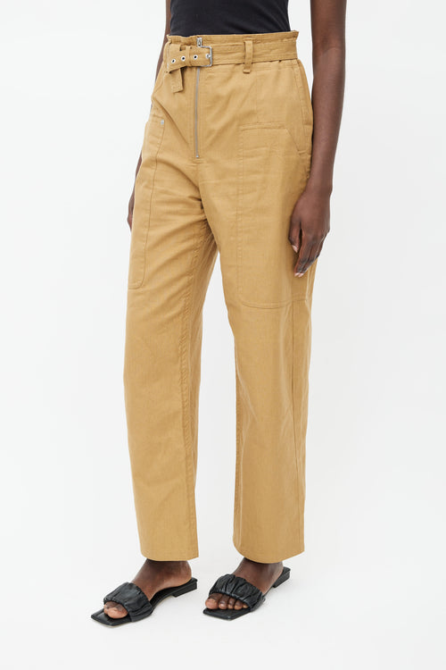 Isabel Marant Étoile Brown Paggy Belted Pant