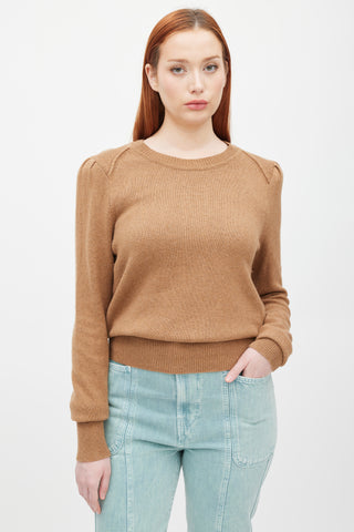 Isabel Marant Étoile Brown Pleated Shoulder Sweater