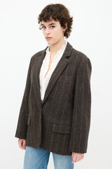 Isabel Marant Etoile Brown Speckled Wool Blazer
