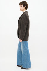 Isabel Marant Etoile Brown Speckled Wool Blazer