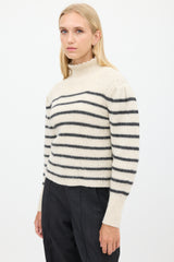 Isabel Marant Étoile Cream & Black Wool Striped Sweater