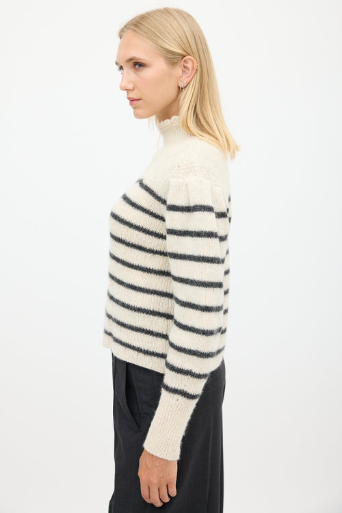 Isabel Marant Étoile Cream & Black Wool Striped Sweater
