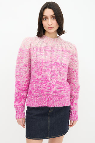 Isabel Marant Étoile Cream & Pink Mohair Ombré Pleany Sweater