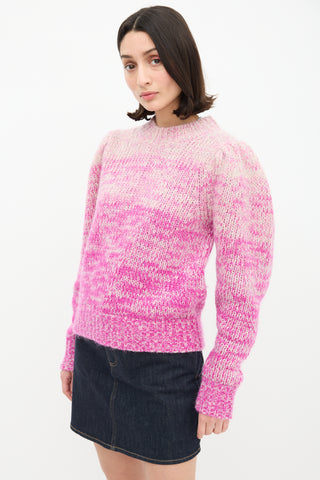 Isabel Marant Étoile Cream & Pink Mohair Ombré Pleany Sweater