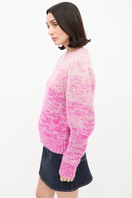 Isabel Marant Étoile Cream & Pink Mohair Ombré Pleany Sweater